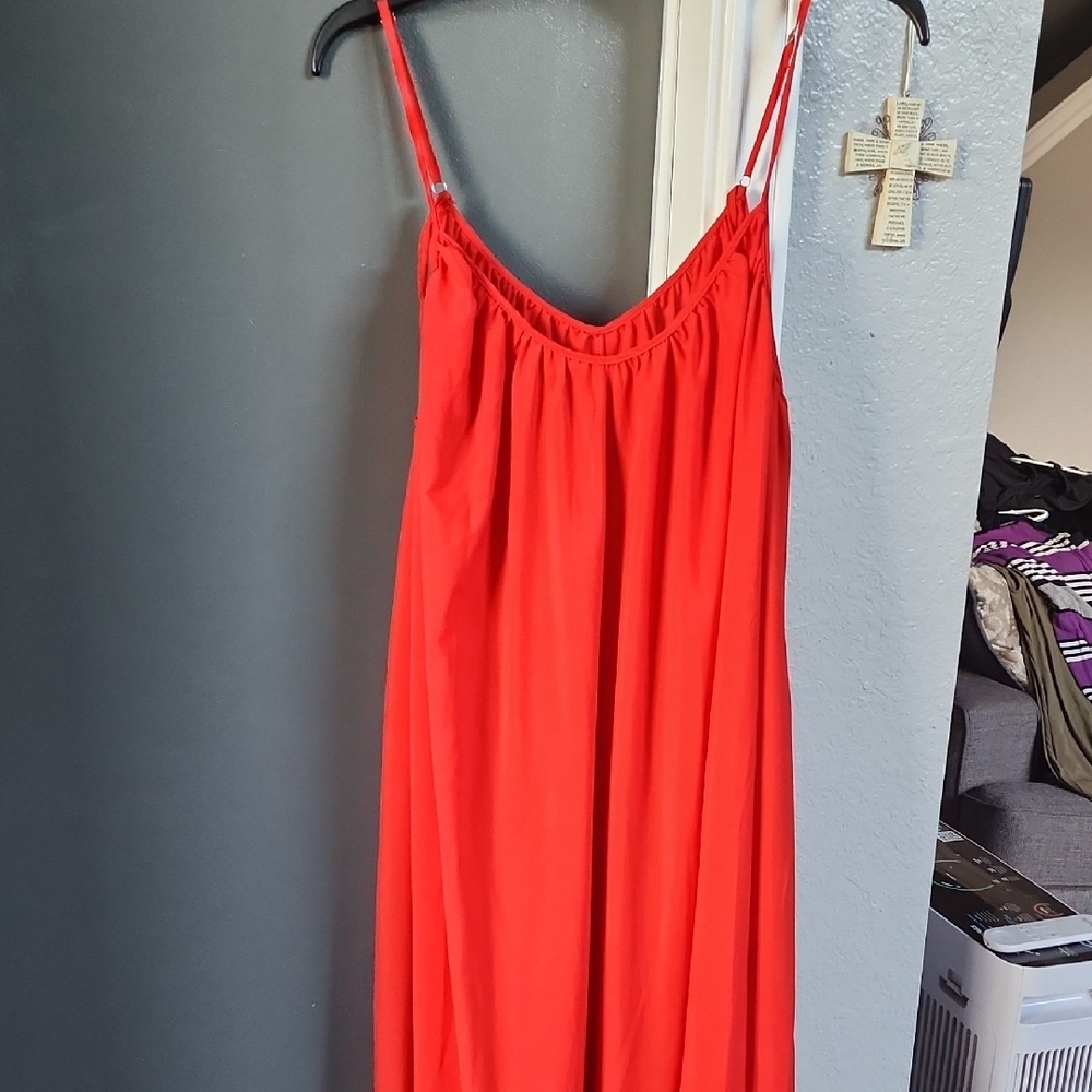 Red Spaghetti Strap Dress
